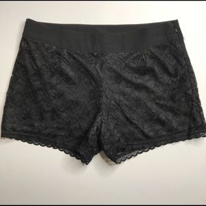 Bebe black lace shorts